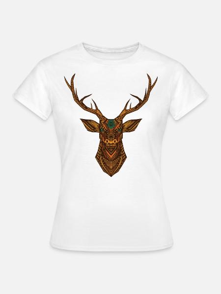 Hirschgeweih - Frauen T-Shirt - Weiß