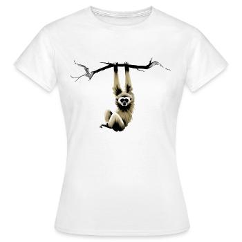 Gibbon - Frauen T-Shirt - Weiß - Vorne - AI Model Female 172 dark (172cm)