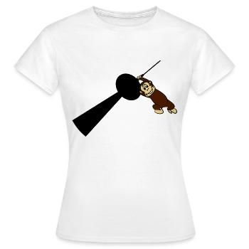 Berlin Tour de télévision Singe Singe Ape 3c - T-shirt Femme - blanc - Devant - AI Model Female 172 dark (172cm)