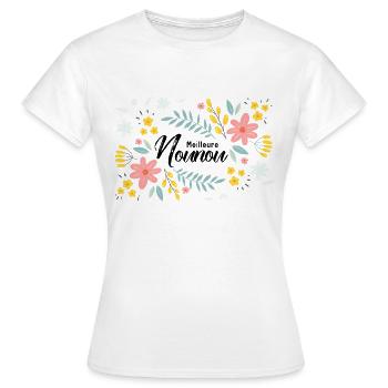 Meilleure Nounou cadeau nounou - T-shirt Femme - blanc - Devant - AI Model Female 172 dark (172cm)