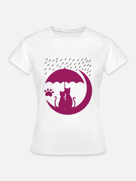 Copa gato amor mamá - Camiseta mujer - blanco