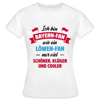 ICH BIN BAYERN FAN | FUSSBALL | GESCHENK - Frauen T-Shirt - Weiß - Vorne - AI Model Female 172 dark (172cm)