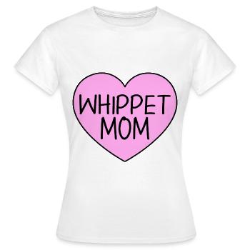 Bedlington Whippet Chien Maman Mama Mistress Heart - T-shirt Femme - blanc - Devant - AI Model Female 172 dark (172cm)