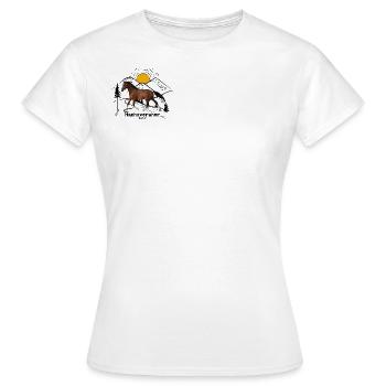 Hannoveraner Pferd - Frauen T-Shirt - Weiß - Vorne - AI Model Female 172 dark (172cm)
