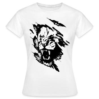 Tête de lion art cool lion cadeau idée - T-shirt Femme - blanc - Devant - AI Model Female 172 dark (172cm)