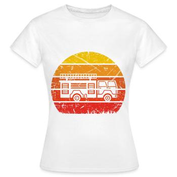 Vintage Sun et Pompiers 1 - - T-shirt Femme - blanc - Devant - AI Model Female 172 dark (172cm)