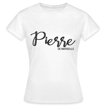 Pierre de Marseille Cadeau T shirt pierre - T-shirt Femme - blanc - Devant - AI Model Female 172 dark (172cm)