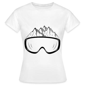 Winter sports - - Women's T-Shirt - white - Front - AI Model Female 172 dark (172cm)