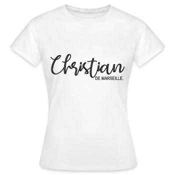 Christian de Marseille Cadeau T shirt christian - T-shirt Femme - blanc - Devant - AI Model Female 172 dark (172cm)