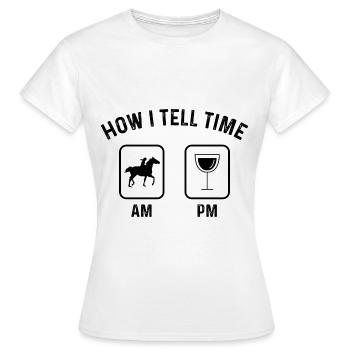 Comment dire l’heure sur PM 1 - - T-shirt Femme - blanc - Devant - AI Model Female 172 dark (172cm)
