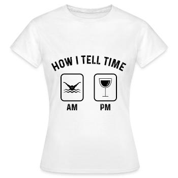 How to say time at PM - - Women's T-Shirt - white - Front - AI Model Female 172 dark (172cm)