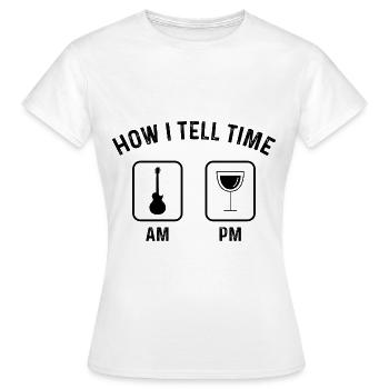 How to say time at PM - - Women's T-Shirt - white - Front - AI Model Female 172 dark (172cm)