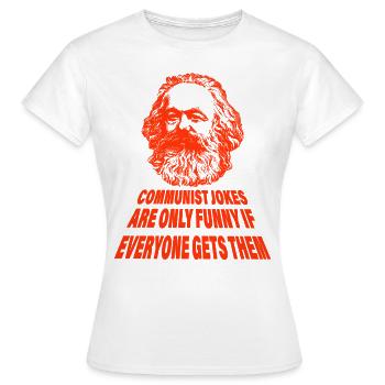 cadeau de blague communiste - T-shirt Femme - blanc - Devant - AI Model Female 172 dark (172cm)