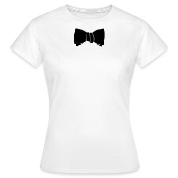 Nœud papillon - T-shirt Femme - blanc - Devant - AI Model Female 172 dark (172cm)