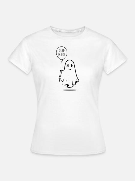 Geist mit Ballon - Frauen T-Shirt - Weiß
