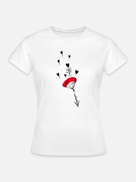 Fallschirmspringer mit Infinity Symbol - Frauen T-Shirt - Weiß