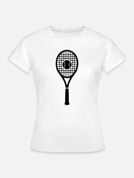 raquette_de_tennis - Frauen T-Shirt - Weiß