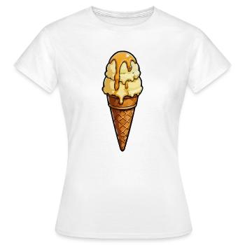 Cornet de glace Caramel Rip - T-shirt Femme - blanc - Devant - AI Model Female 172 dark (172cm)