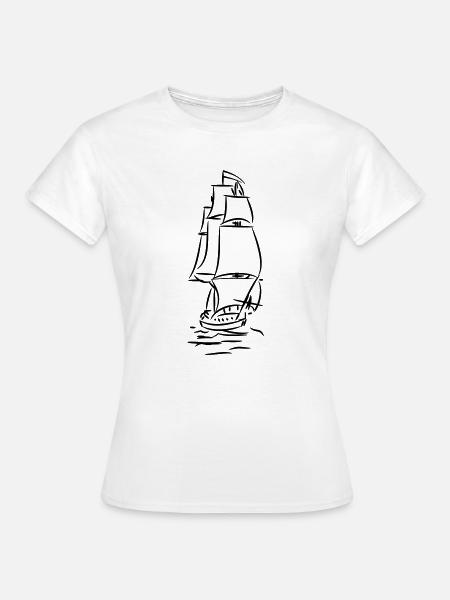 schiff - Frauen T-Shirt - Weiß