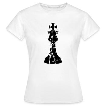 Kratzer Risse Schach - Frauen T-Shirt - Weiß - Vorne - AI Model Female 172 dark (172cm)