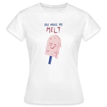 tu me fais fondre de la glace - T-shirt Femme - blanc - Devant - AI Model Female 172 dark (172cm)