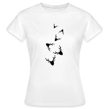 Icône Deer Deer - T-shirt Femme - blanc - Devant - AI Model Female 172 dark (172cm)