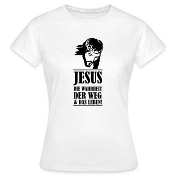 Jésus la vérité - T-shirt Femme - blanc - Devant - AI Model Female 172 dark (172cm)