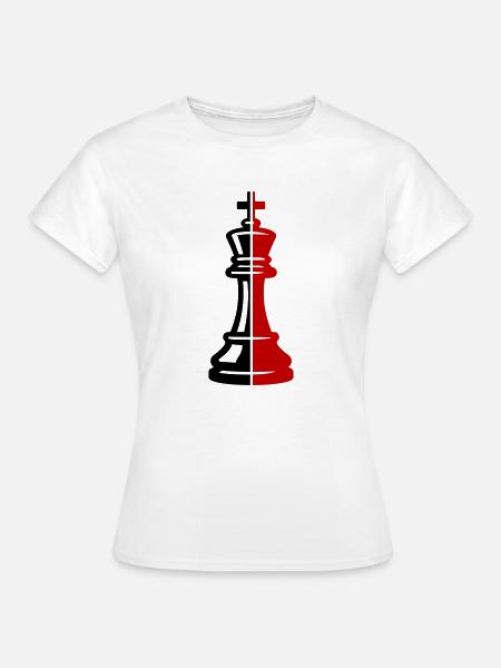 Schach König Figur - Frauen T-Shirt - Weiß