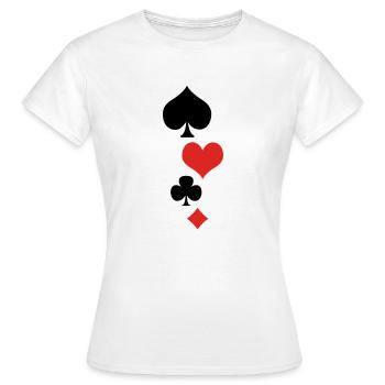 Cards 1 - T-shirt Femme - blanc - Devant - AI Model Female 172 dark (172cm)