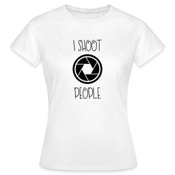 photography - Women's T-Shirt - white - Front - AI Model Female 172 dark (172cm)