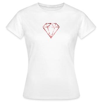 pink diamond - Women's T-Shirt - white - Front - AI Model Female 172 dark (172cm)