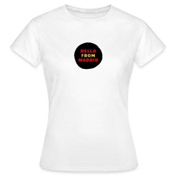 Madrid - Bonjour de Madrid - T-shirt Femme - blanc - Devant - AI Model Female 172 dark (172cm)