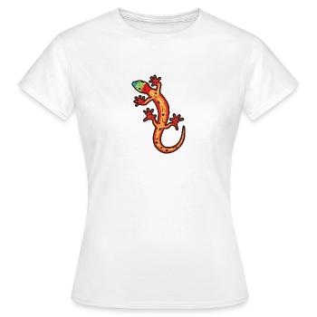 gecko - Women's T-Shirt - white - Front - AI Model Female 172 dark (172cm)
