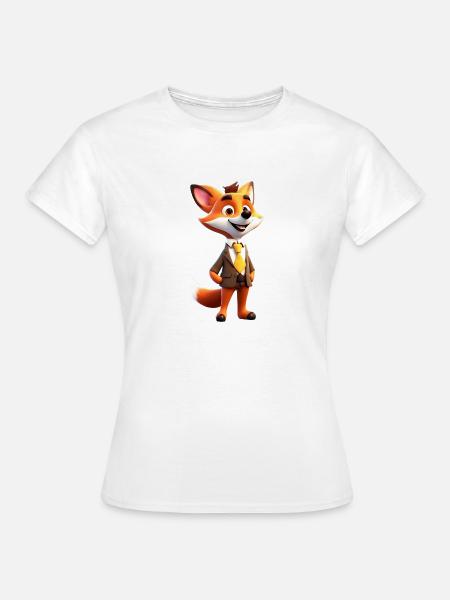 Eleganter Fuchs - Frauen T-Shirt - Weiß