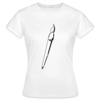 Brosse - T-shirt Femme - blanc - Devant - AI Model Female 172 dark (172cm)