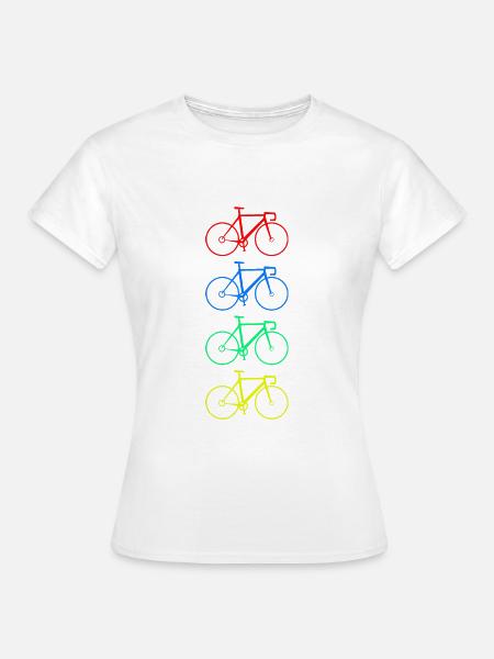 Farbige Fahrräder - Frauen T-Shirt - Weiß