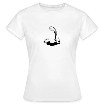 Biceps, Muscle - T-shirt Femme - blanc - Devant - AI Model Female 172 dark (172cm)