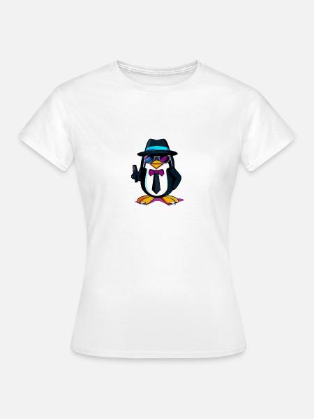 Agent Pinguin - Frauen T-Shirt - Weiß