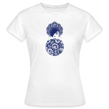 Matroschka Katharina - Frauen T-Shirt - Weiß - Vorne - AI Model Female 172 dark (172cm)