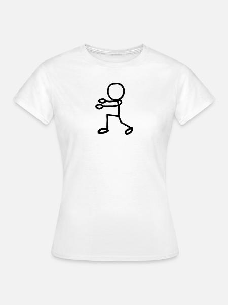 Männchen - Frauen T-Shirt - Weiß