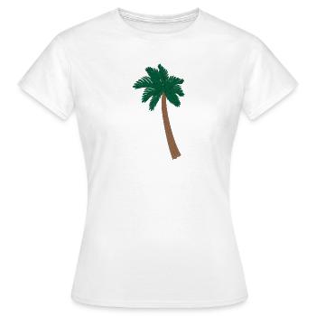 Illustration Palm - T-shirt Femme - blanc - Devant - AI Model Female 172 dark (172cm)