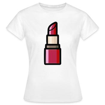 Lippenstift Illustration - Frauen T-Shirt - Weiß - Vorne - AI Model Female 172 dark (172cm)