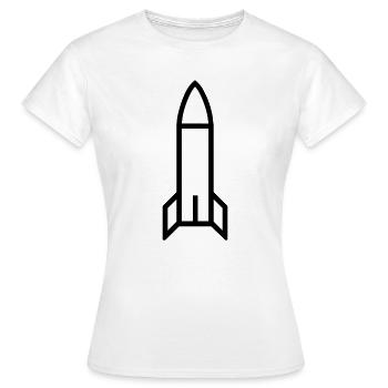 Rakete - Frauen T-Shirt - Weiß - Vorne - AI Model Female 172 dark (172cm)