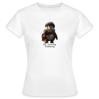C’est de gel - T-shirt Femme - blanc - Devant - AI Model Female 172 dark (172cm)