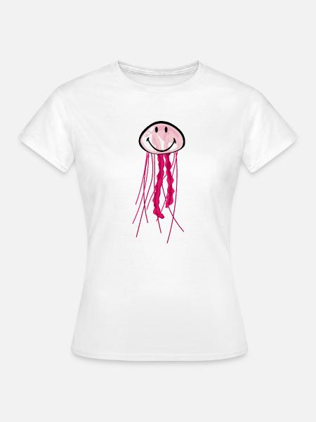 Smiley Jellyfish - Frauen T-Shirt - Weiß