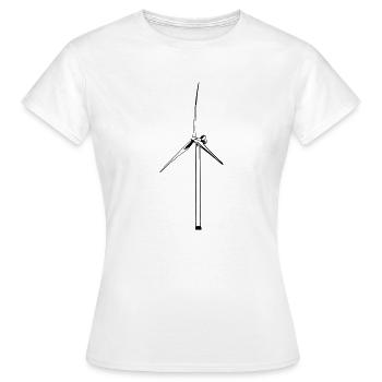 Windrad - Frauen T-Shirt - Weiß - Vorne - AI Model Female 172 dark (172cm)