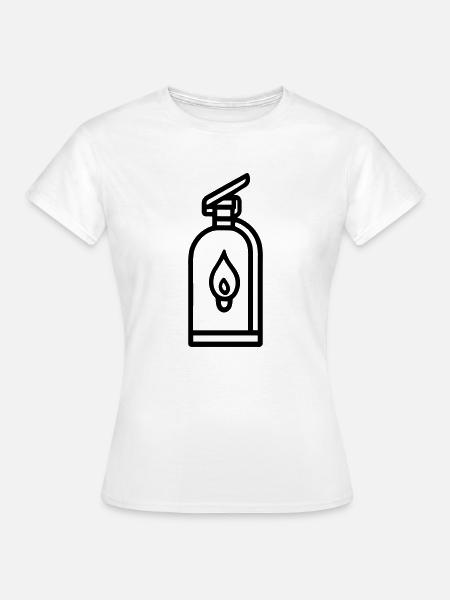 Feuerlöscher - Frauen T-Shirt - Weiß