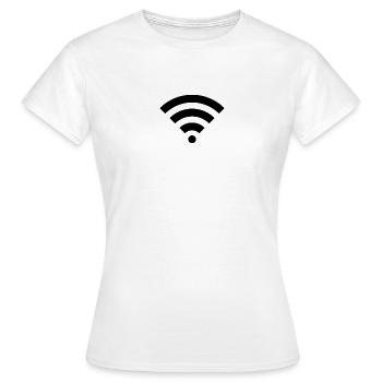 Symbole Wifi - T-shirt Femme - blanc - Devant - AI Model Female 172 dark (172cm)