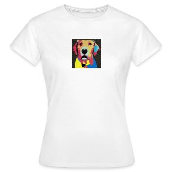 Dackel Pop Art - Frauen T-Shirt - Weiß - Vorne - AI Model Female 172 dark (172cm)