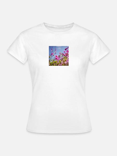 Blume lila - Frauen T-Shirt - Weiß